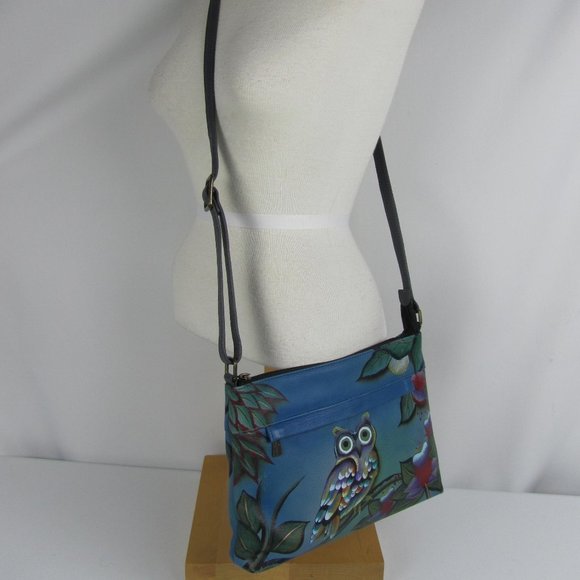 Anuschka Handbags - Anuschka Hand Painted Leather  Crossbody Bag Purse